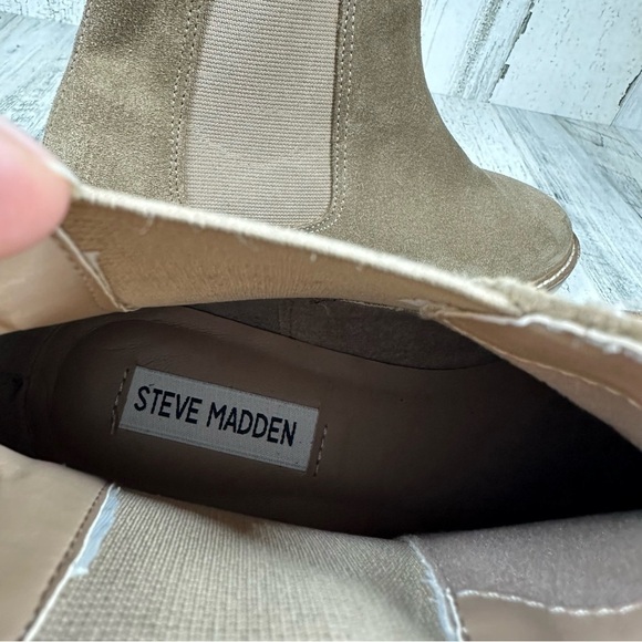 New Steve Madden Leopold Suede Leather Boot in Oatmeal #752 - Picture 11 of 12